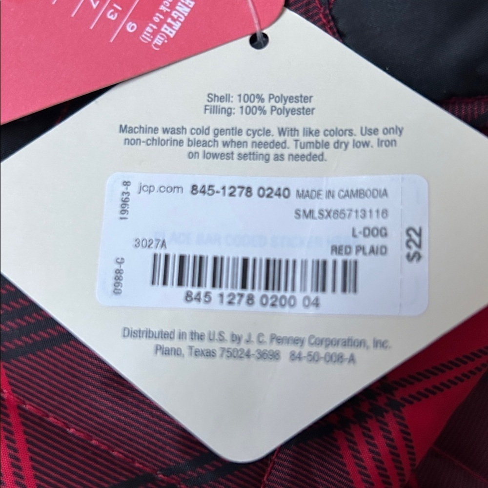 St. John’s Bark Quality Pet Apparel Quilted Checkered Jacket size Large - Picture 5 of 5